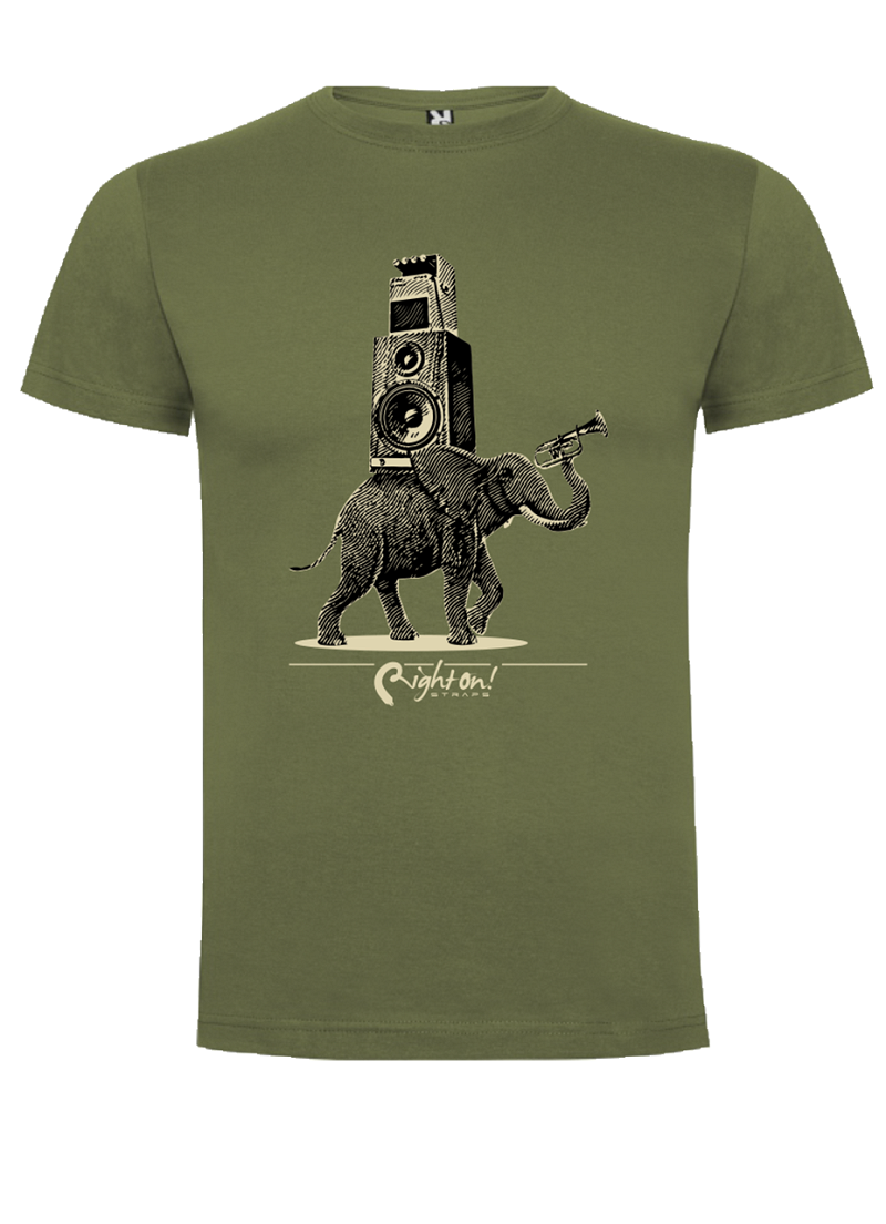 Play Loud Elefant Army Green t-shirt RightOn!